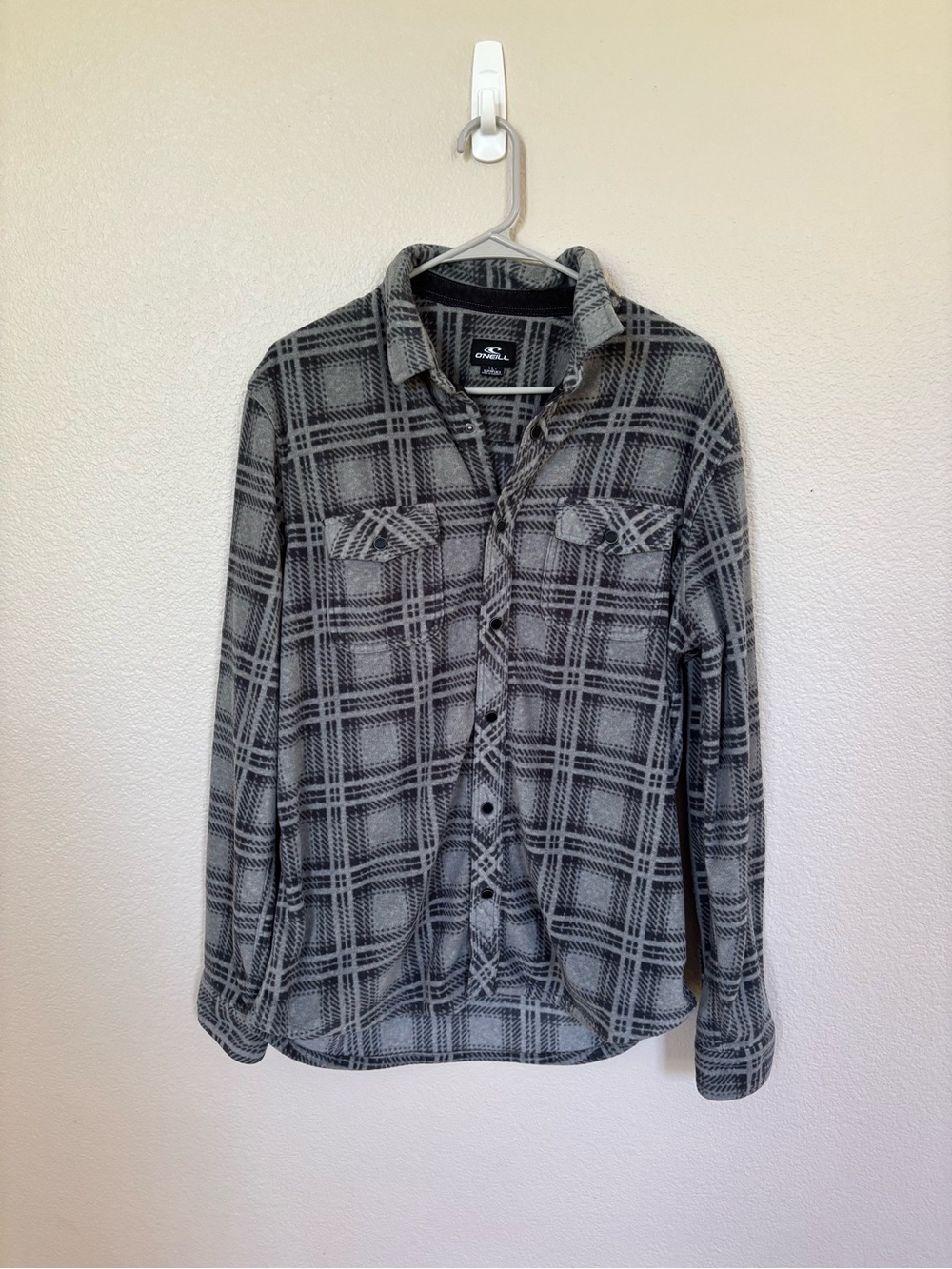 O Neil Grey Plaid Button-Up Shirt